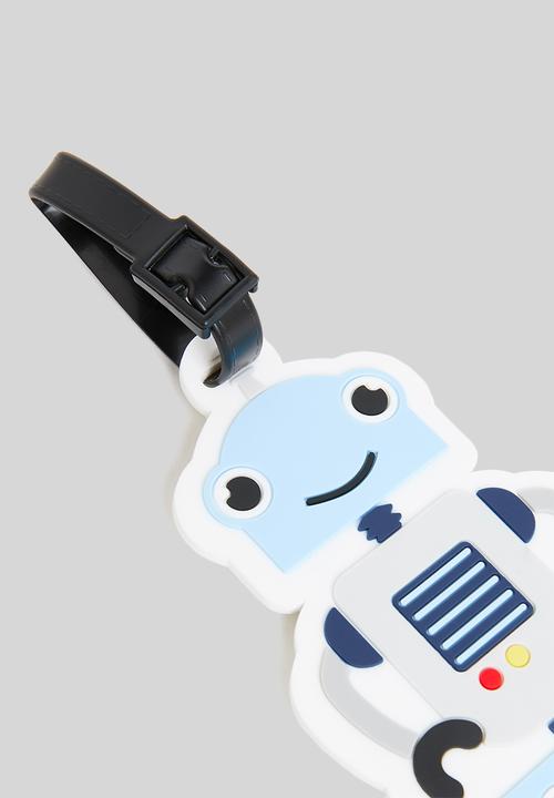 H&S - Robot luggage tag - white & blue 