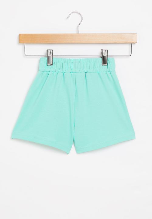Pop Candy - Girls fleece shorts - aqua