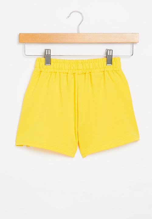 Pop Candy - Girls fleece shorts - yellow