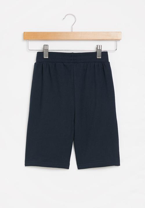 Pop Candy - Boys graphic fleece shorts - navy
