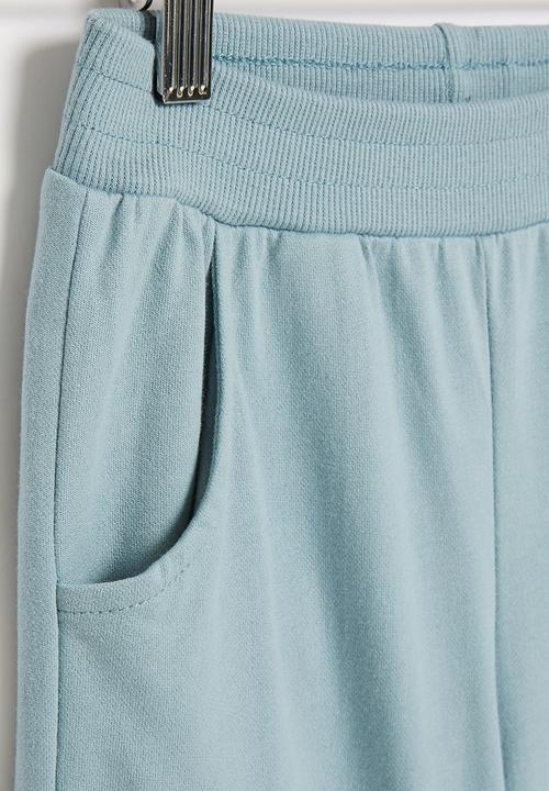 Pop Candy - Boys plain fleece shorts - blue