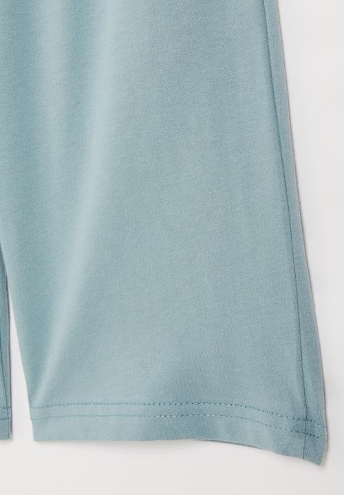 Pop Candy - Boys plain fleece shorts - blue