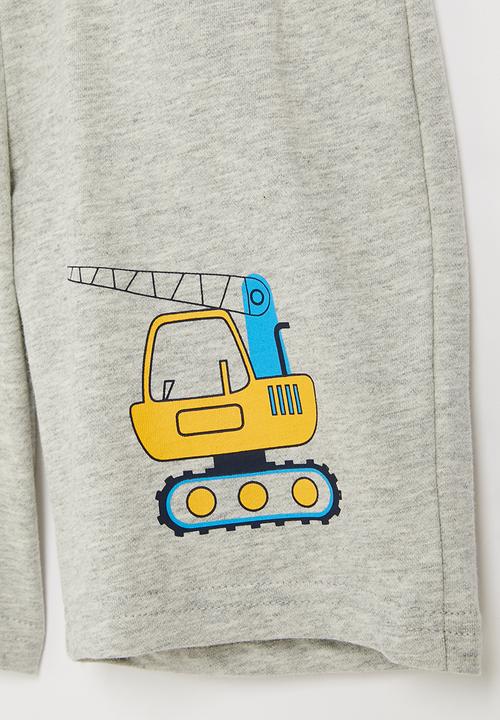 Pop Candy - Boys graphic fleece shorts - grey