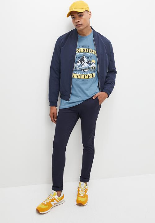 STYLE REPUBLIC - graphic tee - medium airforce
