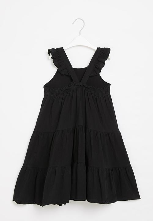 Pop Candy - Girls tiered dress - black