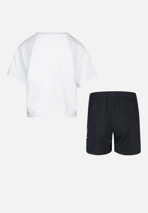 Nike - Nkg sport daisy mesh short set - black & white