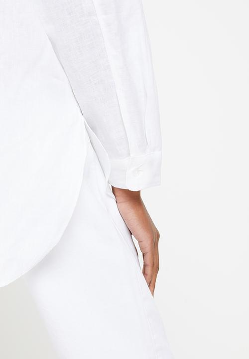 Me&B - Longer length long sleeve shirt - white