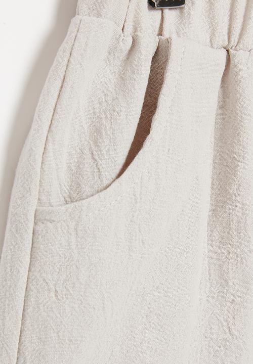 Pop Candy - Elastic waist shorts - stone