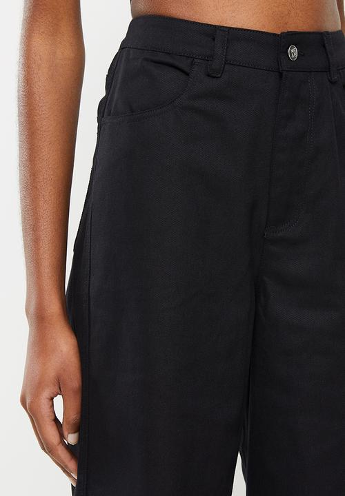 Me&B - High waisted wide leg jeans - black