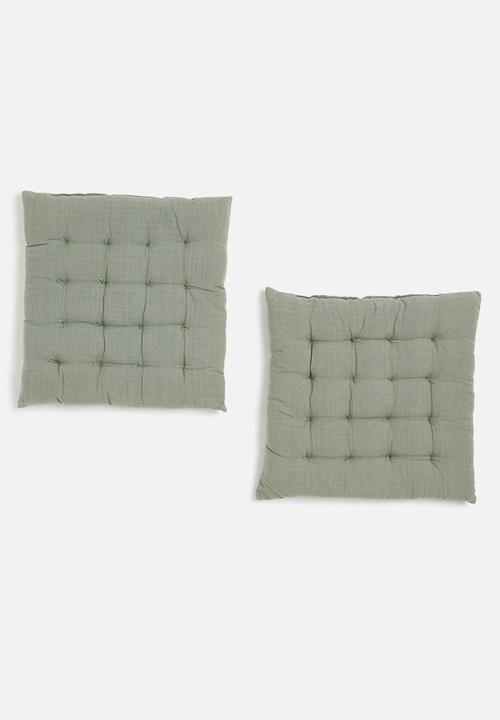 H&S - Set of 2 chair pad - green