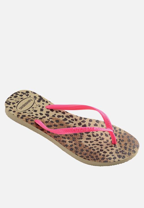 Havaianas - Slim animals - sand grey & pink