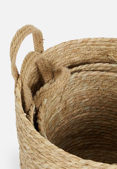 Storage Solutions - Willow basket set of 3 - natural