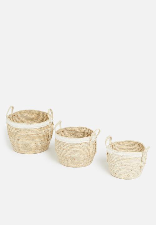 Storage Solutions - Stilow basket set of 3 - natural