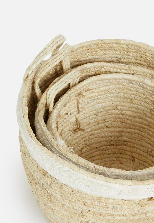 Storage Solutions - Stilow basket set of 3 - natural
