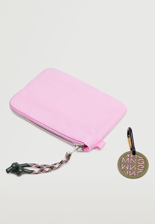 MANGO - Logo coin purse with zip - bubblegum pink