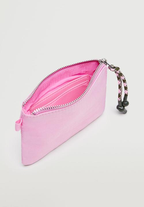 MANGO - Logo coin purse with zip - bubblegum pink