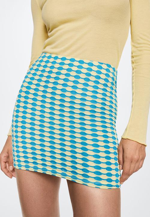 MANGO - Skirt water - aqua