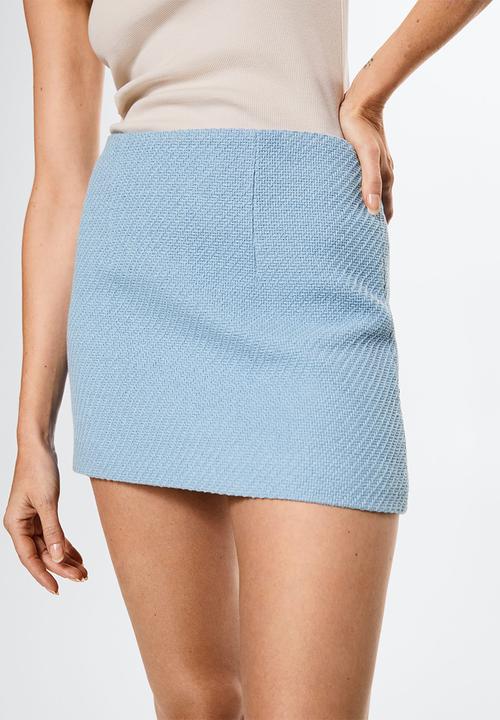 MANGO - Skirt arthur - light blue