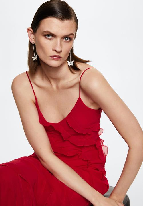 MANGO - Dress sur - red