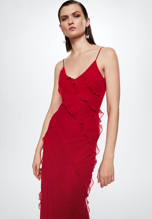 MANGO - Dress sur - red
