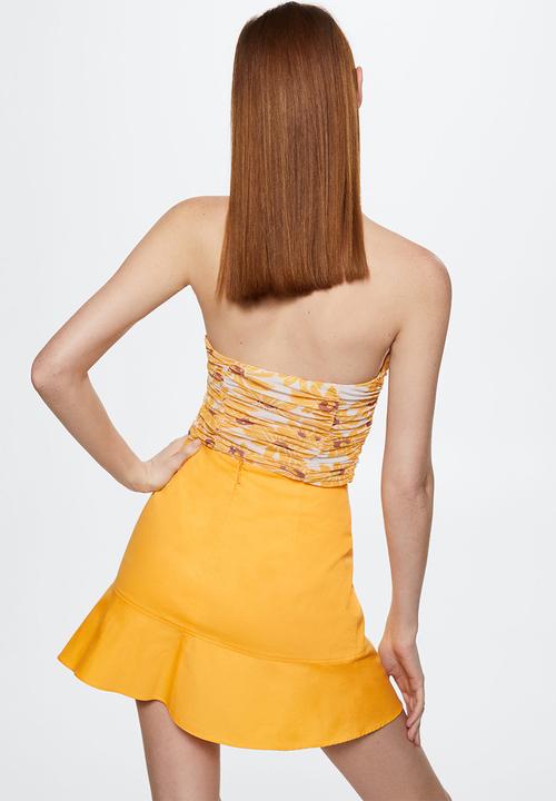 MANGO - Skirt zebri - yellow