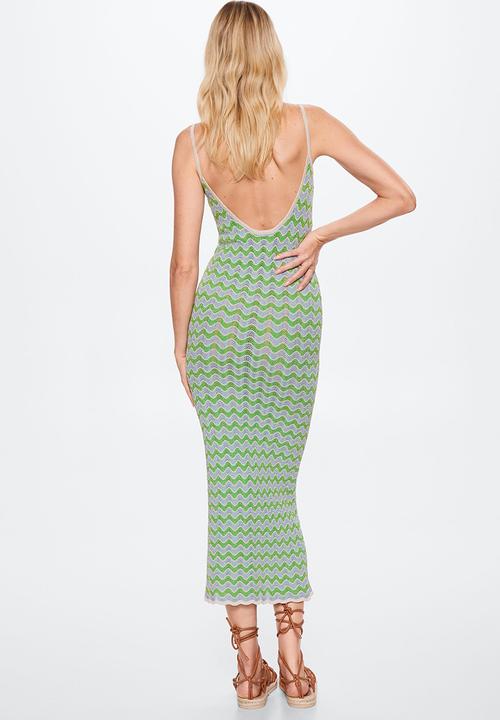 MANGO - Dress wava - green