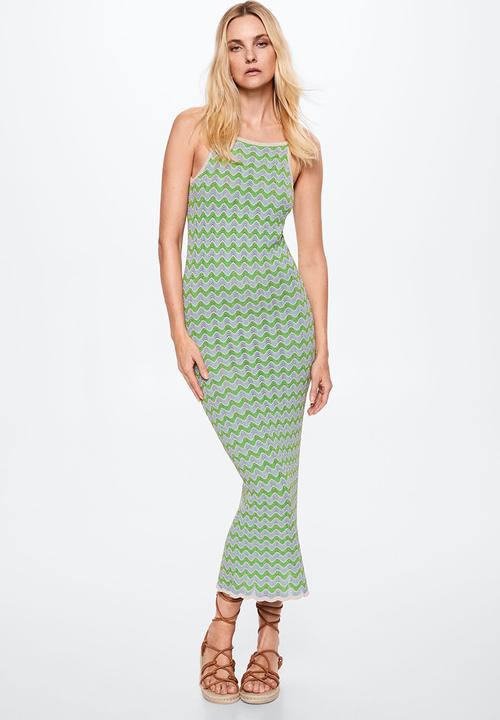 MANGO - Dress wava - green