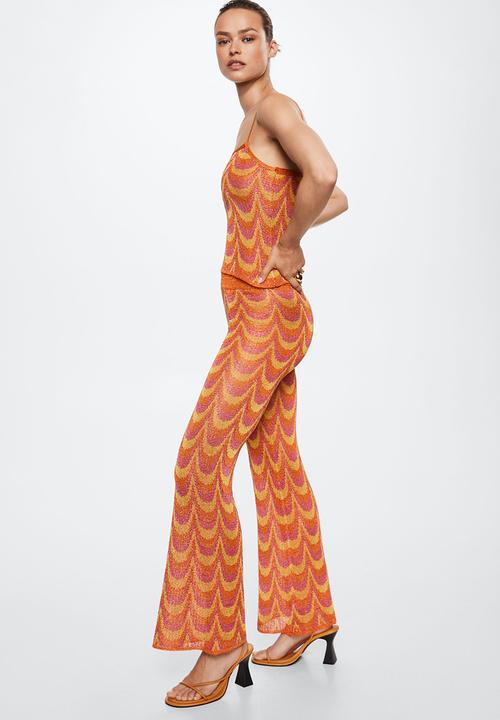 MANGO - Trousers hawai - orange