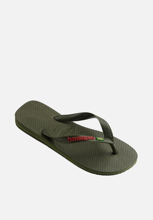 Havaianas - Brazil logo flip flops - green