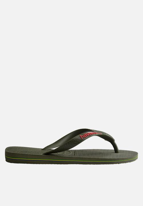 Havaianas - Brazil logo flip flops - green