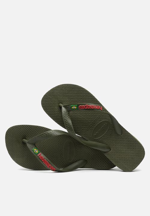Havaianas - Brazil logo flip flops - green