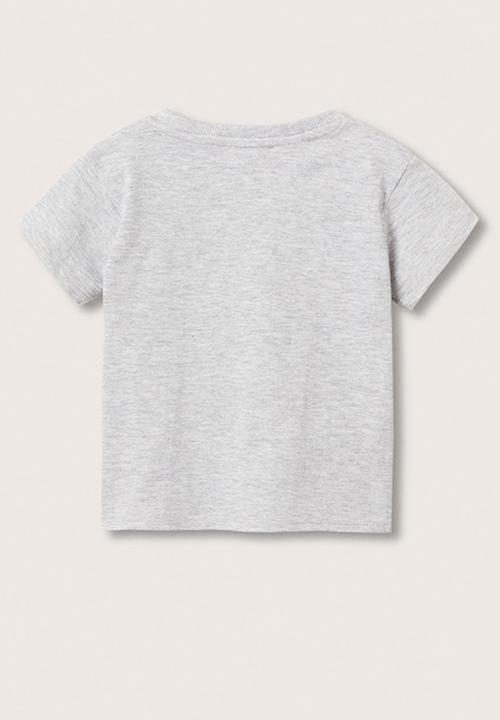 MANGO - T-shirt basic b - medium grey