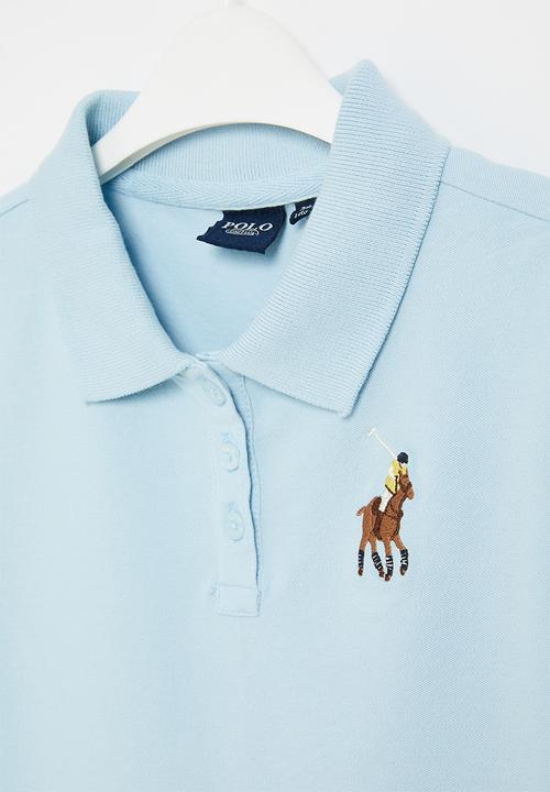 POLO - Girls numerical golfer dress - light blue