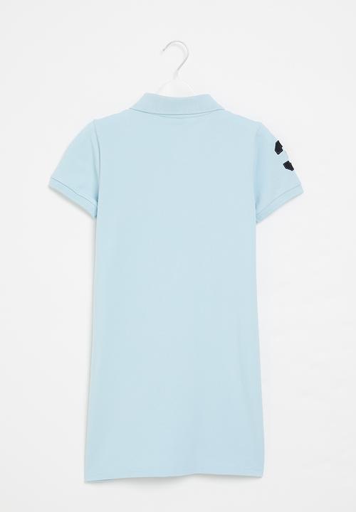 POLO - Girls numerical golfer dress - light blue