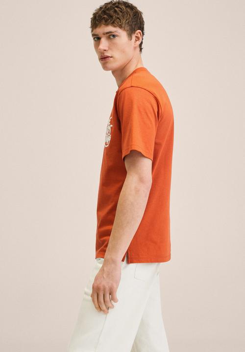 MANGO - Queen transform everything t-shirt - orange