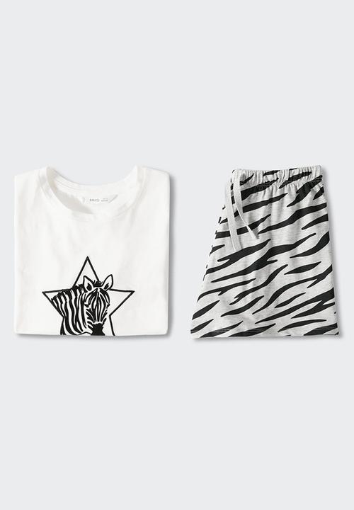 MANGO - Pyjamas zebra - medium grey