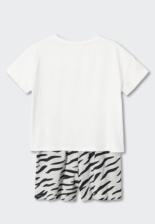 MANGO - Pyjamas zebra - medium grey