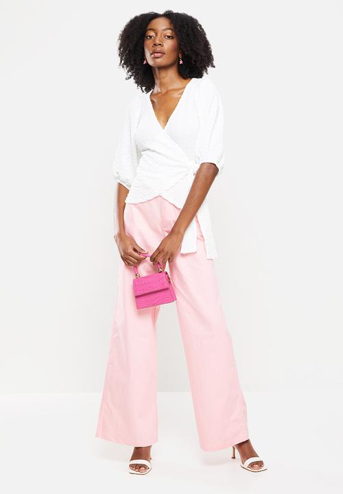 Me&B - Plain wrap top - white