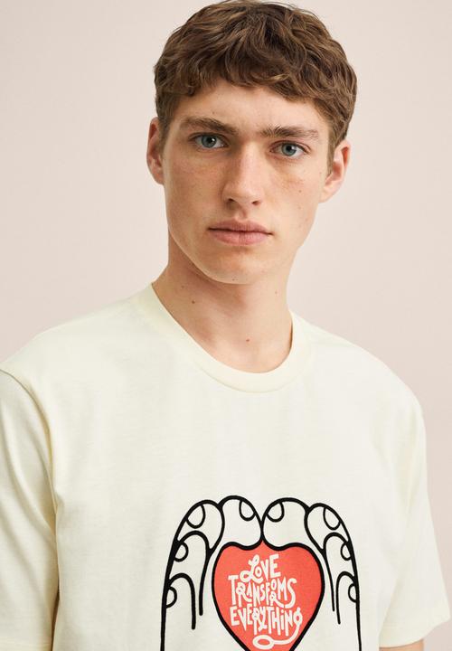 MANGO - Queen love transforms t-shirt  - white