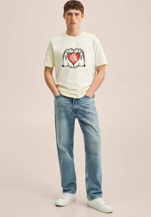 MANGO - Queen love transforms t-shirt  - white