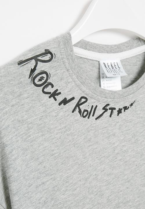 Rebel Republic - Rock 'n roll tee - grey