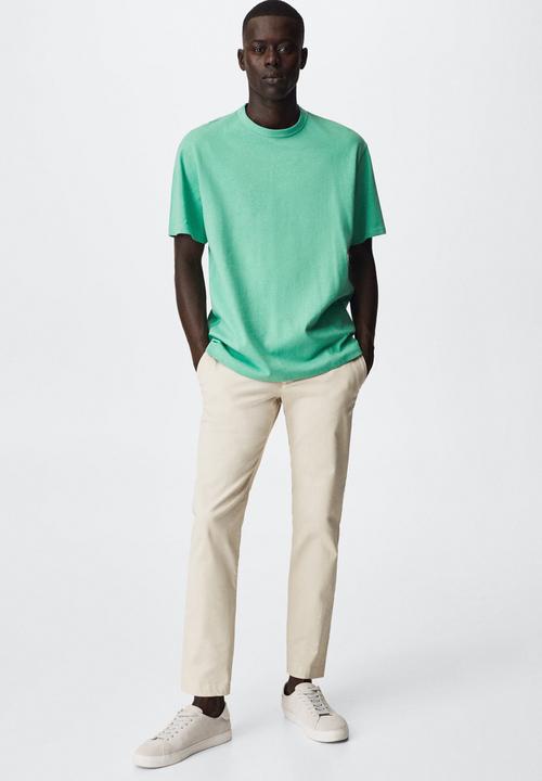 MANGO - T-shirt anouk - mint green