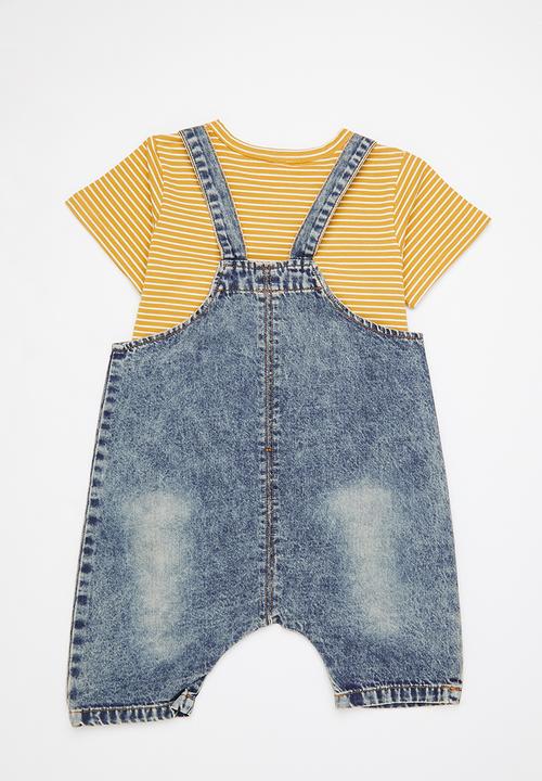 Pop Candy - Baby dungaree & tee set - multi