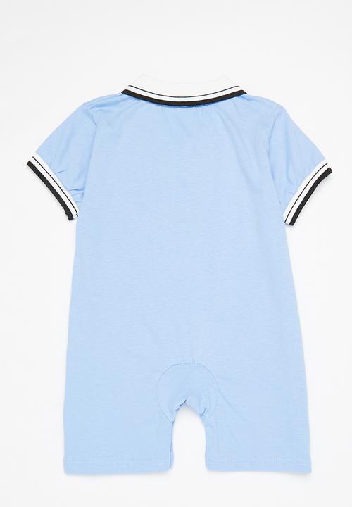Pop Candy - Boys golf babygrow - light blue