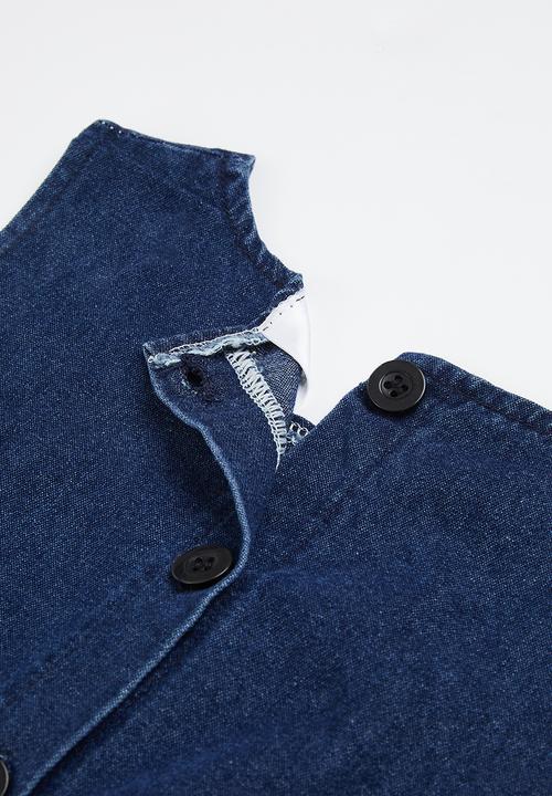 Pop Candy - Baby denim playsuit - blue