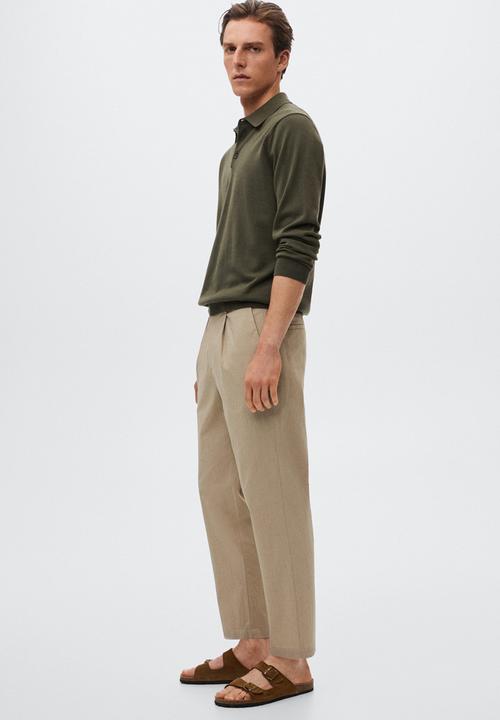 MANGO - Blanco trousers  - beige