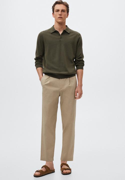 MANGO - Blanco trousers  - beige