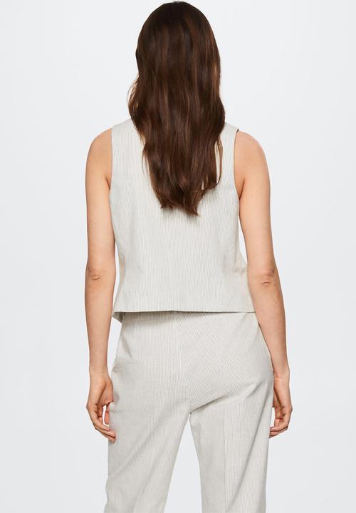 MANGO - Waistcoat sherlock - light beige