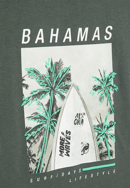 MANGO - T-shirt bahamas - charcoal