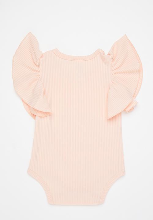 Pop Candy - Flutter sleeve babygrow - pink